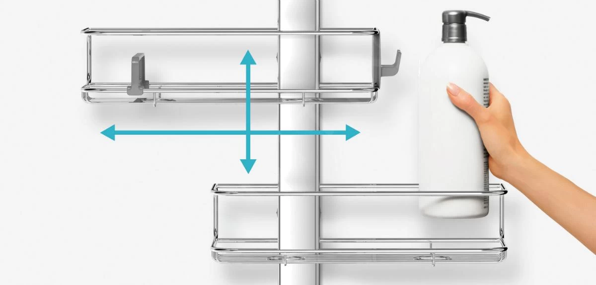 Simplehuman Badkamer Accessoires - Verstelbaar Doucherekje, Rvs BT1101 - Afbeelding 6