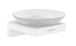 Hansgrohe AddStoris - Zeepschaal Met Houder, Mat Glas/wit Mat 41746700