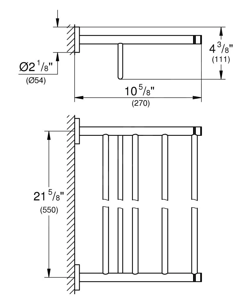 Grohe Essentials - Multi Handdoekrek, Geborsteld Cool Sunrise 40800GN1 - Afbeelding 2