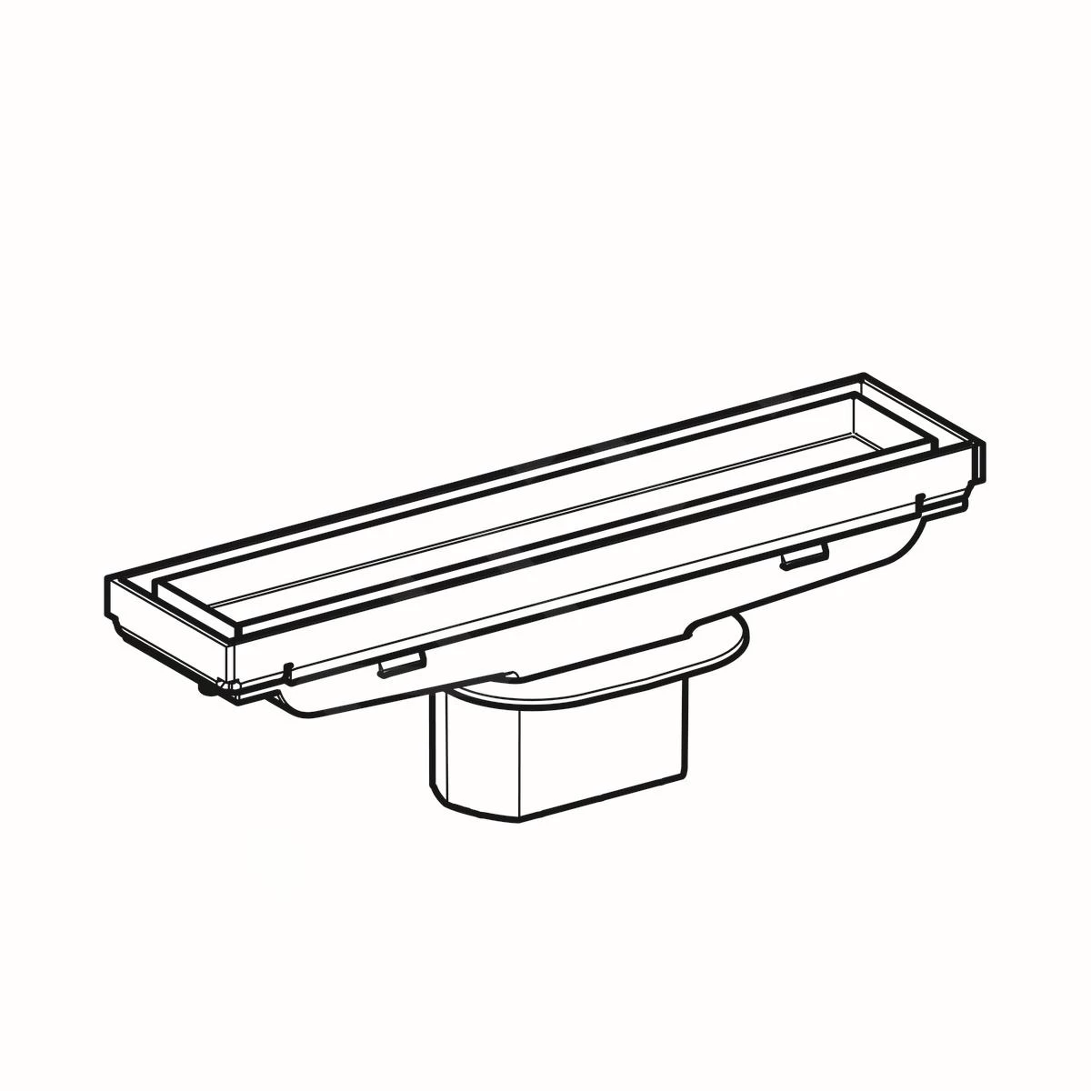Geberit CleanLine - Douchegoot Voor Tegelvloer,geborsteld Roestvrij Staal 154.455.00.1 - Afbeelding 3