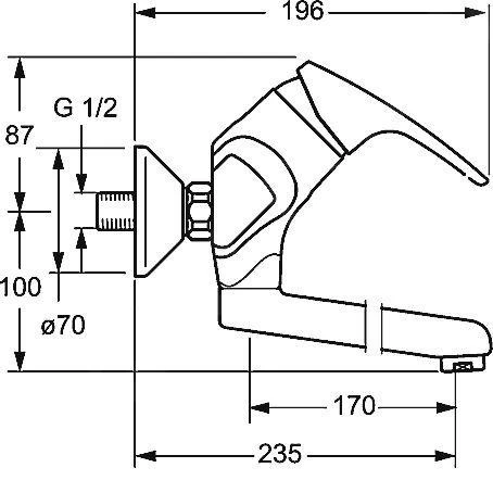 Hansa Mix - Eengreeps Wastafelkraan, Chroom 01948183 - Afbeelding 2