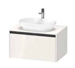 Duravit Ketho.2 - Wastafelonderkast Met Uitsparing 459x800x550 Mm, 1 Lade, Glanzend Wit K24885022220000