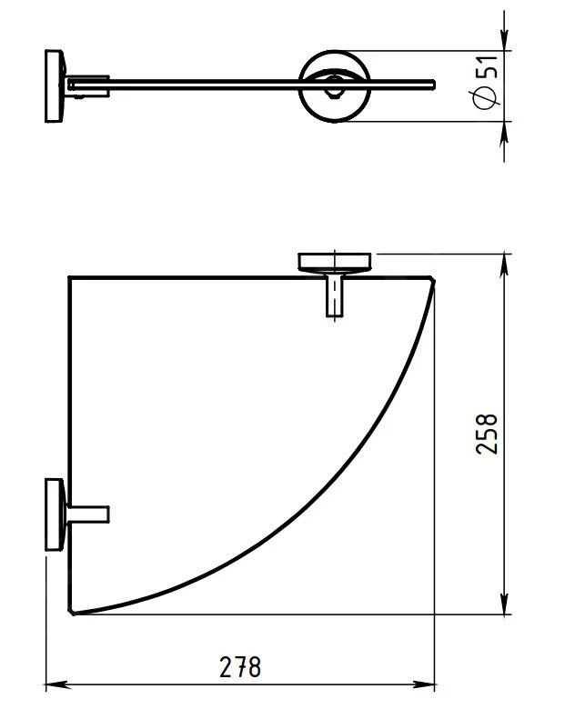 Novaservis Metalia 11 - Hoekplanchet Voor Douche, Chroom 0135,0 - Afbeelding 2