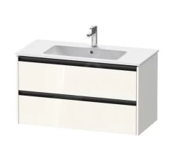 Duravit Ketho.2 - Wastafelonderkast 550x1010x480 Mm, 2 Laden, Glanzend Wit K25264022220000