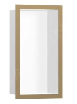 Hansgrohe XtraStoris Individual - Inbouwnis Met Designlijst, 300x150x100 Mm, Mat Wit/geborsteld Brons 56096140