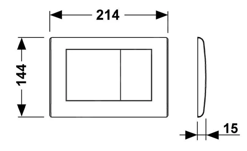 Tece TECEplanus - Bedieningsplaat, Glanzend Wit 9240324 - Afbeelding 2
