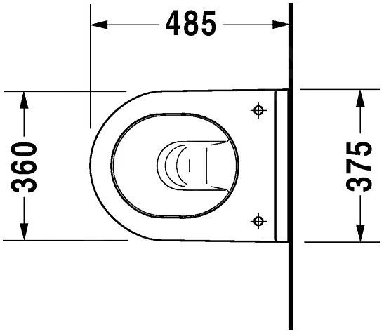Duravit Starck 3 - Wandcloset, WonderGliss, Wit 22270900001 - Afbeelding 2