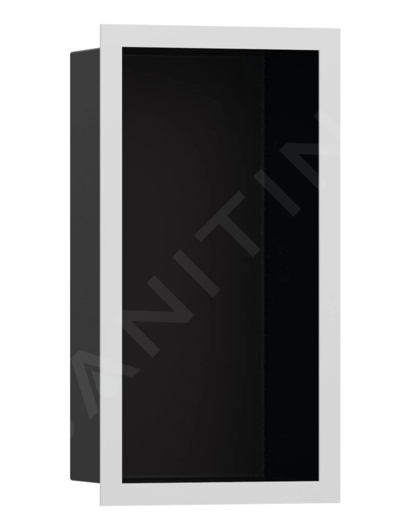 Hansgrohe XtraStoris Individual - Inbouwnis Met Designlijst, 300x150x100 Mm, Mat Zwart/mat Wit 56095700