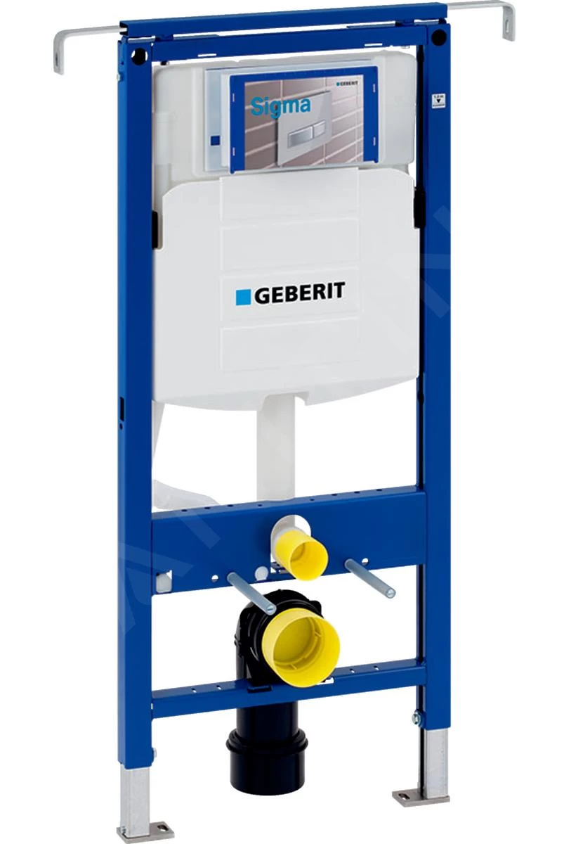 Geberit Duofix - Set Voorwandinstallatie, Closet Alpha Met WC-zitting, Bedieningspaneel Sigma01, Mat Chroom 111.355.00.5 NR3 - Afbeelding 3