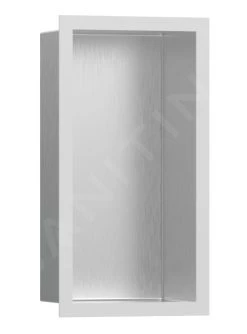 Hansgrohe XtraStoris Individual - Inbouwnis Met Designlijst, 300x150x100 Mm, Geborsteld Rvs/mat Wit 56094700