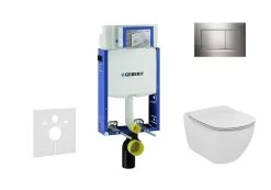 Geberit Kombifix - Set Voorwandinstallatie, Toilet En Zitting Ideal Standard Tesi, Sigma30 Bedieningsplaat, Chroom 110.302.00.5 NF6