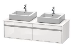 Duravit Ketho - Wastafelonderkast 426x1400x550 Mm, 2 Laden, Glanzend Wit KT6697B2222