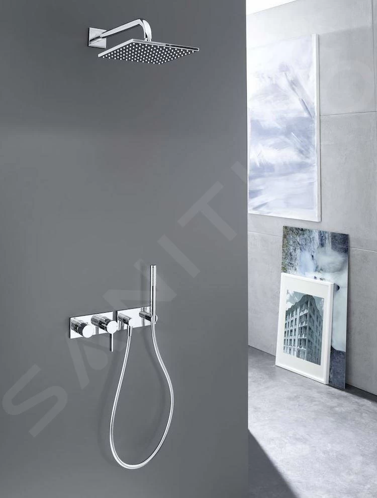 Hansa Living - Set Met Handdouche, Douchehouder En Doucheslang, Inbouw, Chroom 44430100 - Afbeelding 5