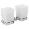Ideal Standard IOM Square - Dubbele Bekerhouder, Mat Glas/chroom E2205AA