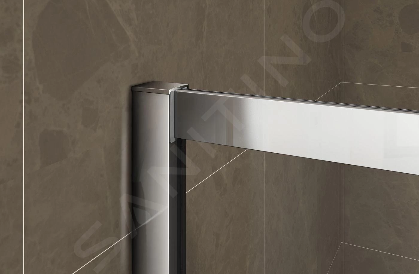 Lansanit LitIN Vati - Douche Schuifdeur 1200 Mm, Glanzend Aluminium/helder Glas SR12-6-190-C - Afbeelding 3