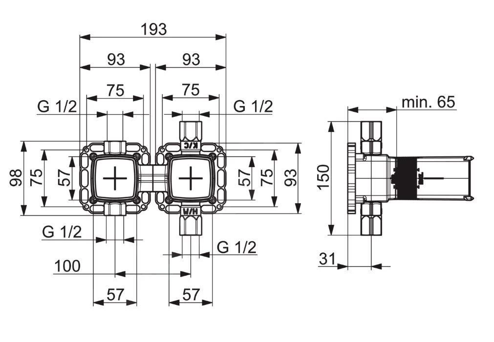 Hansa Matrix - Inbouwdeel DN15 44010100 - Afbeelding 2