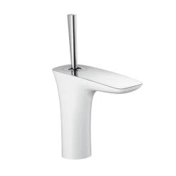 Hansgrohe PuraVida - Wastafelkraan Met Afvoergarnituur Push-Open, Wit/chroom 15070400