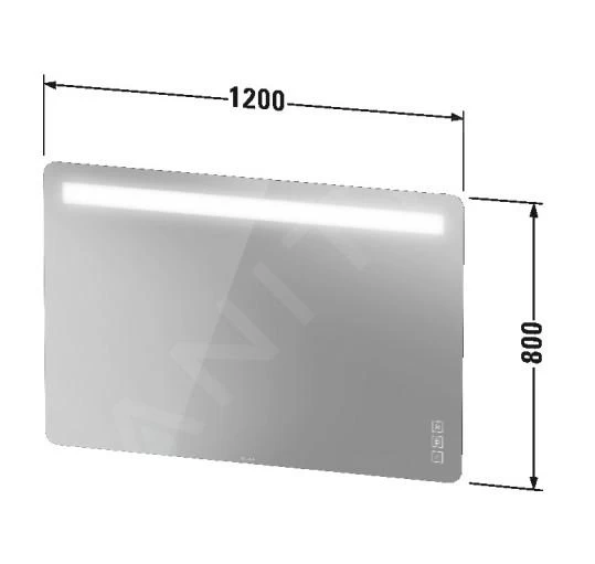 Duravit Luv - Spiegel 1200x800 Mm, Met LED-verlichting En Verwarming LU9659000000000 - Afbeelding 2