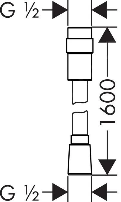 Hansgrohe Doucheslangen - Doucheslang Isiflex 1600 Mm Met Stroomregulatie, Chroom 28248000 - Afbeelding 2