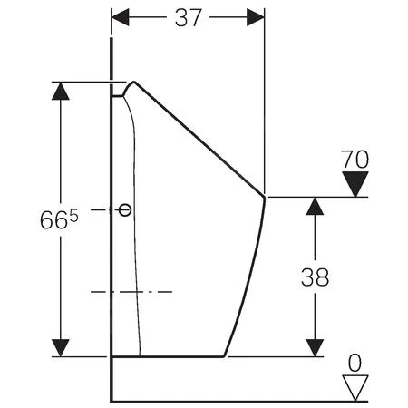 Geberit Urinoirs - Urinoir Preda Waterloos, Wit 116.071.00.1 - Afbeelding 3