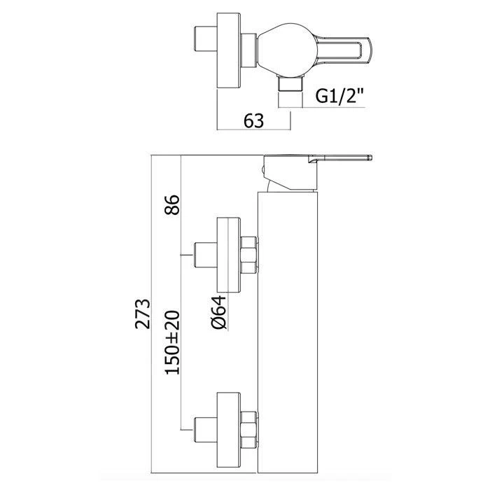 Paffoni West - Doucheset Met Kraan, Chroom WS168DCR - Afbeelding 2