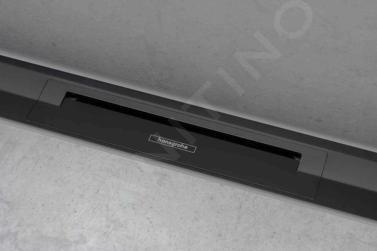 Hansgrohe RainDrain Flex - Douchegoot Met Rvs Rooster 800, Wandmodel, Inkortbaar, Mat Zwart 56051670 - Afbeelding 4