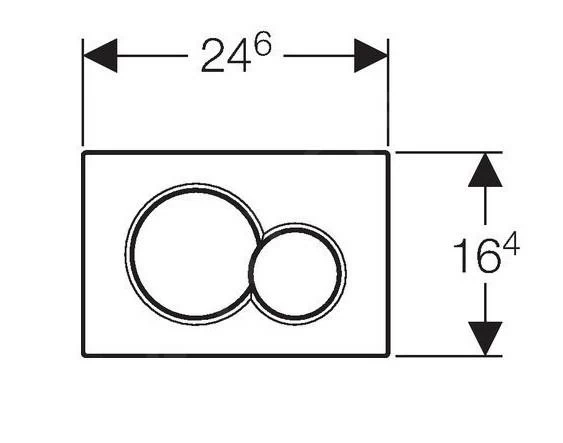 Geberit Sigma01 - Bedieningsplaat, Zwart 115.770.DW.5 - Afbeelding 2