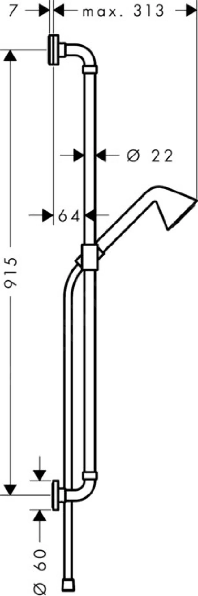 Axor Douche Programma - Doucheset Design Front, Chroom 26023000 - Afbeelding 2