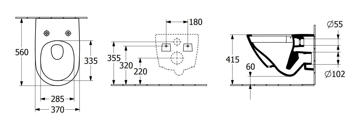 Villeroy & Boch Subway 3.0 - Hangend Toilet Met Wc-bril SoftClosing, TwistFlush, CeramicPlus, Alpine Wit 4670TSR1 - Afbeelding 2
