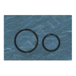 Geberit Sigma21 - Bedieningsplaat, Dual Flush Spoeling, Mustang Leisteen/zwart Chroom 115.651.JM.1