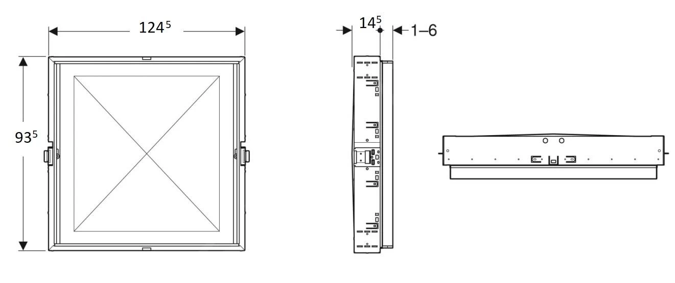Geberit ONE - Ruwbouwbox 1245x935x145 Mm, Voor Geberit ONE Inbouwspiegelkast Met Hoogte 900 Mm 111.945.00.1 - Afbeelding 2