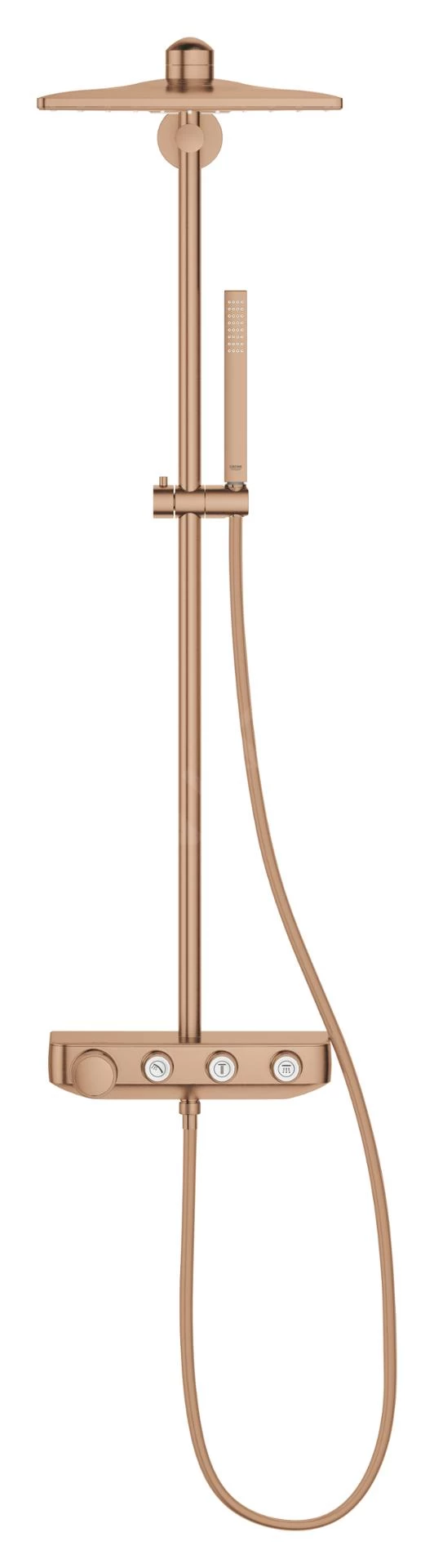 Grohe Euphoria SmartControl - Douchesysteem Cube 310 Duo Met Thermostaatkraan, 2 Straalsoorten, Geborsteld Warm Sunset 26508DL0 - Afbeelding 3