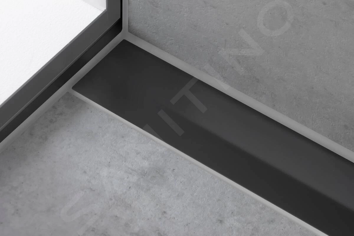 Hansgrohe RainDrain Flex - Douchegoot Met Rvs Rooster 900, Wandmodel, Inkortbaar, Mat Zwart 56052670 - Afbeelding 3