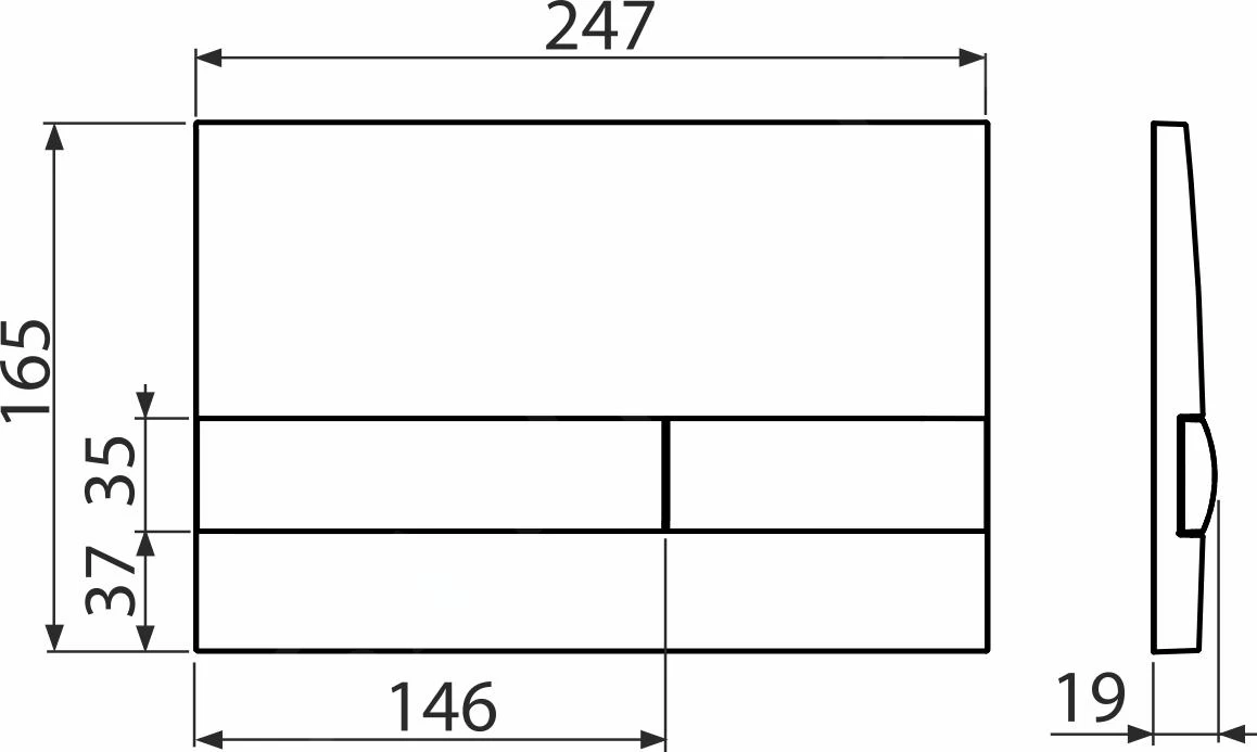 Kielle Gemini I - Bedieningspaneel, Glanzend Zwart 70206050 - Afbeelding 2