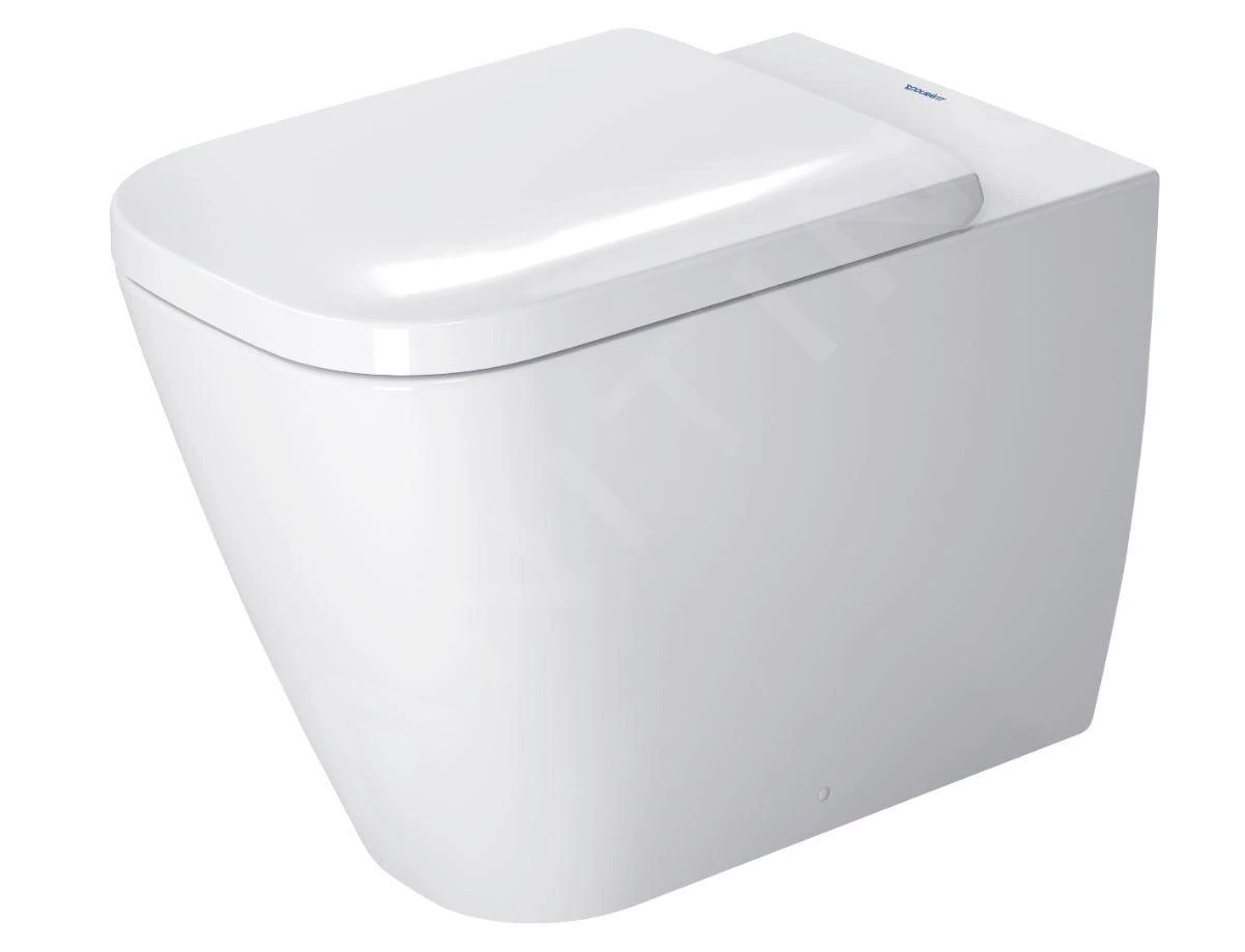 Duravit Happy D.2 - Staand Toilet, Afvoer Horizontaal, Met HygieneGlaze, Alpine Wit 2159092000