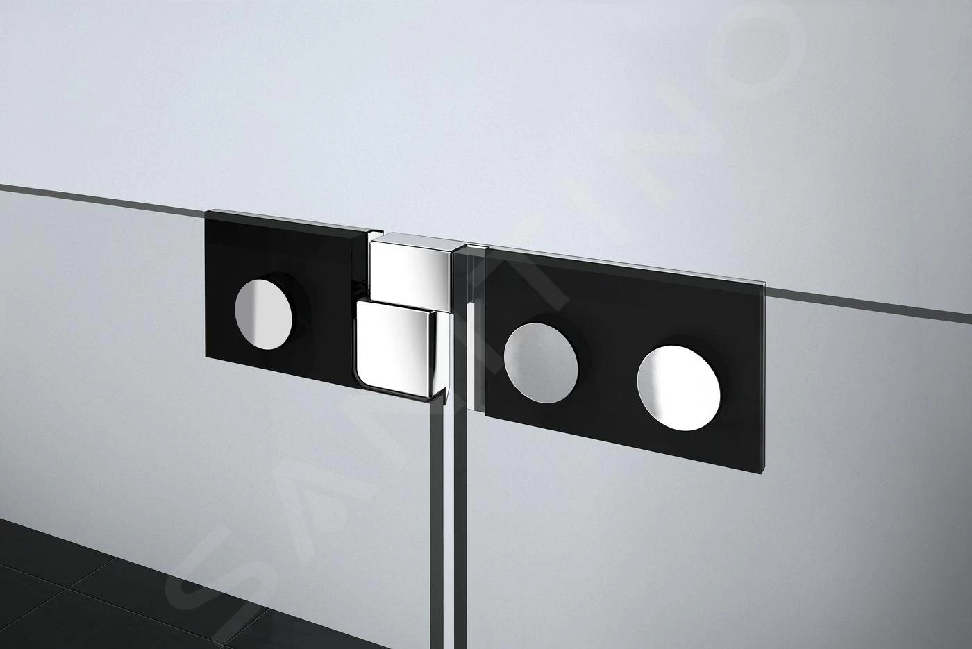 Lansanit LitLUX Brix - Pendel Douchedeur 1000 Mm, Rechts, Glanzend Aluminium/helder Glas H2Y-10R - Afbeelding 7