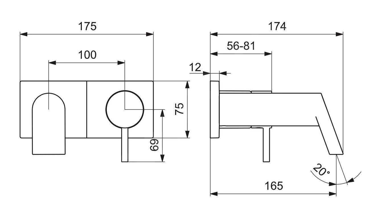 Hansa Stela - Afdekset Voor Badkraan, Chroom 44902183 - Afbeelding 2