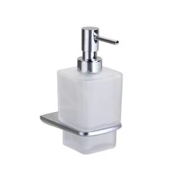 Kielle Vega - Zeepdispenser Met Houder, Mat Glas/chroom 40118000