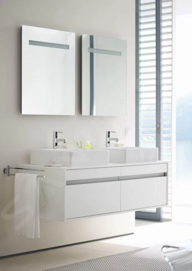 Duravit Ketho - Wastafelonderkast 426x1400x550 Mm, 2 Laden, Glanzend Wit KT6697B2222 - Afbeelding 5
