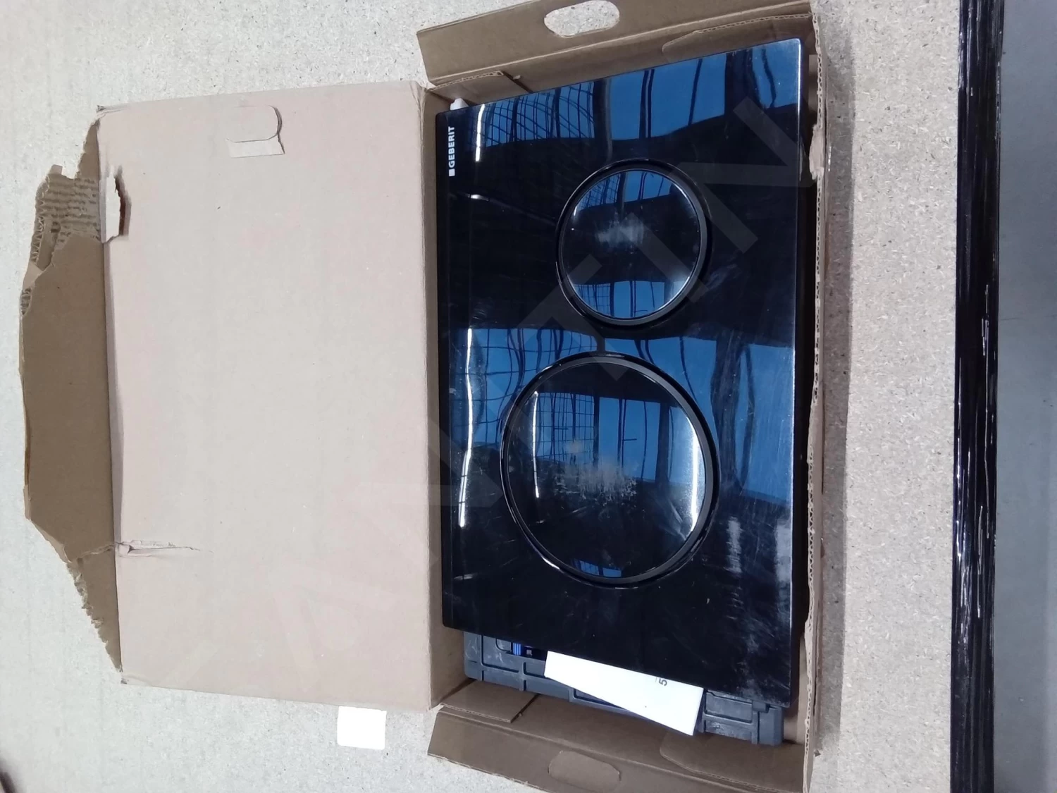 Geberit Sigma20 - Bedieningsplaat, Glanzend Zwart/mat Zwart Ring 115.882.DW.1IIJ3 - Afbeelding 8