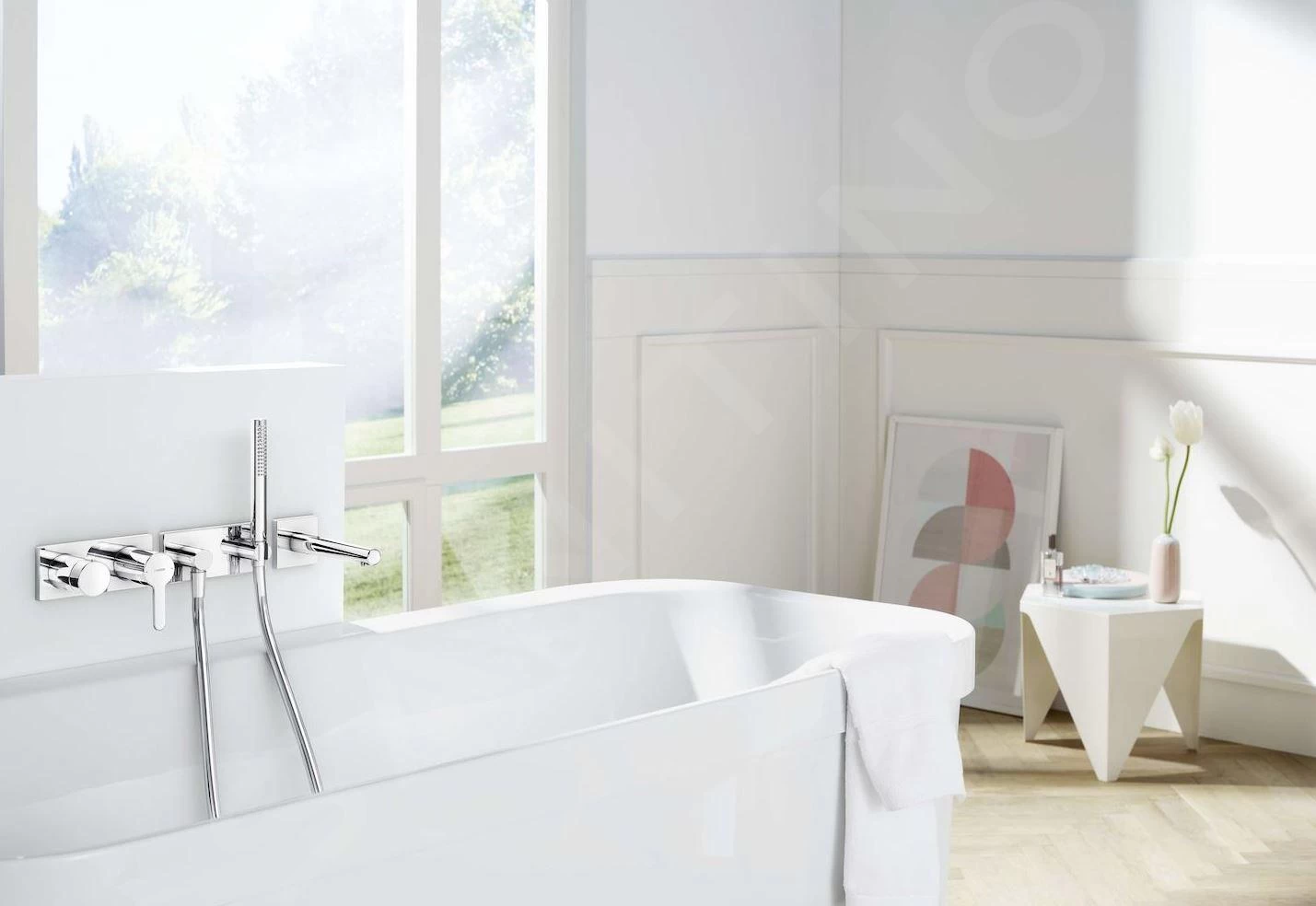 Hansa Living - Set Met Handdouche, Douchehouder En Doucheslang, Inbouw, Chroom 44430100 - Afbeelding 6