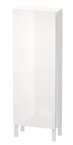 Duravit L-Cube - Hoge Badkamerkast 1320x500x243 Mm, Rechts, Glanzend Wit LC1169R2222
