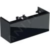 Geberit Acanto - Wastafelkast, 1190x476x535 Mm, 2 Laden, Stankafsluiter, Lava 502.355.JK.2