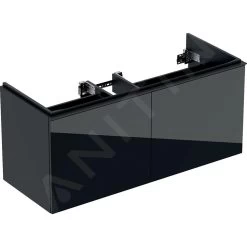 Geberit Acanto - Wastafelkast, 1190x476x535 Mm, 2 Laden, Stankafsluiter, Lava 502.355.JK.2