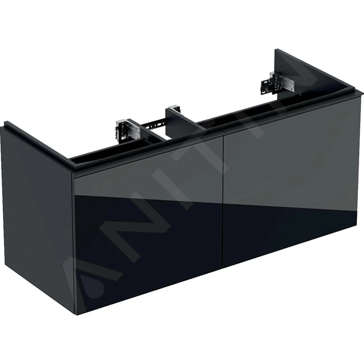 Geberit Acanto - Wastafelkast, 1190x476x535 Mm, 2 Laden, Stankafsluiter, Lava 502.355.JK.2