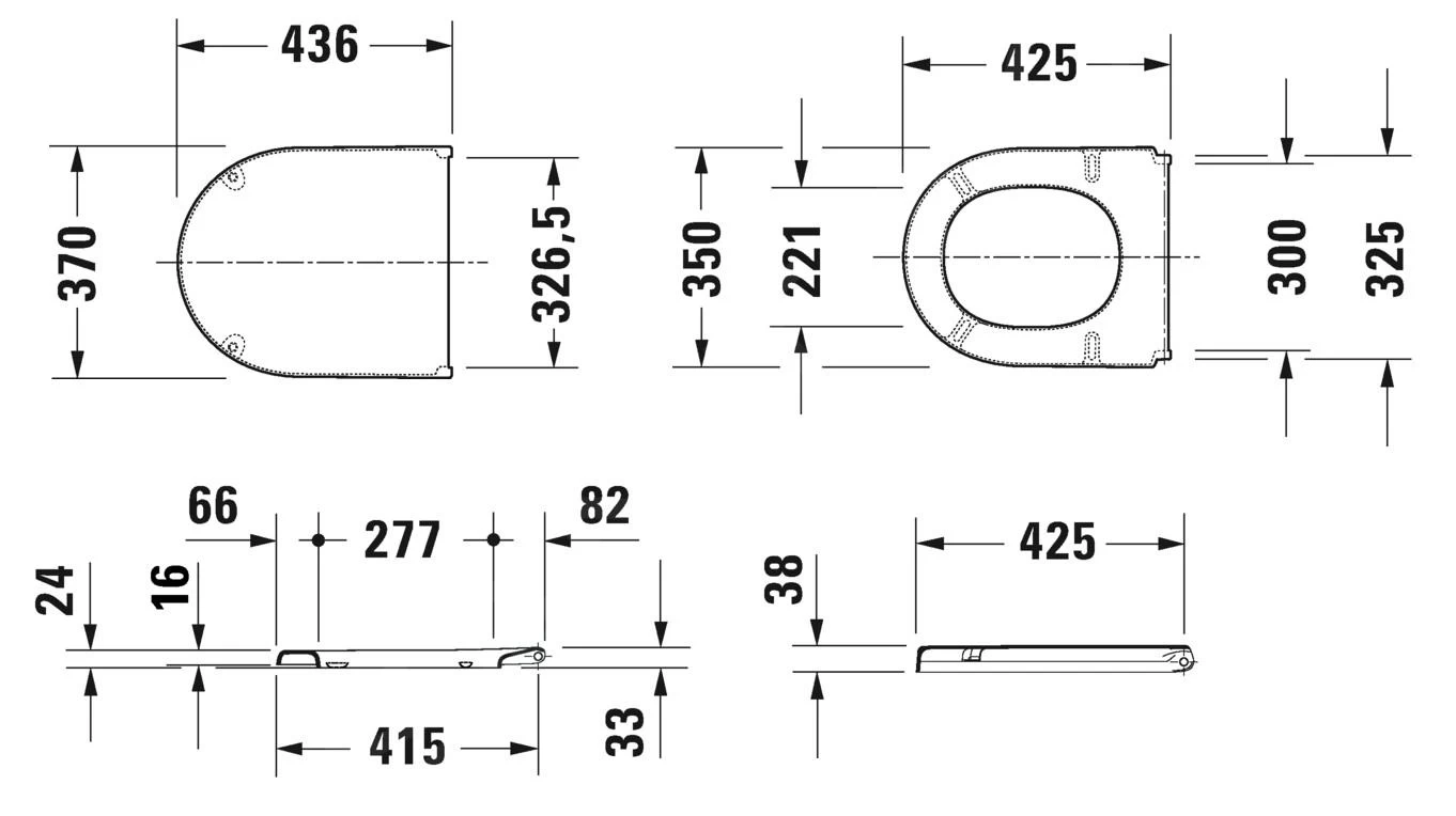 Duravit Starck 3 - WC-zitting, Wit 0063810000 - Afbeelding 2