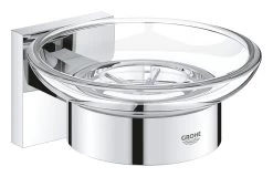 Grohe QuickFix Start Cube - Zeepschaal Met Houder, Glas/chroom 41096000