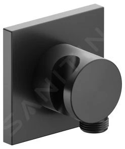 Keuco IXMO - Wandaansluitbocht Met Houder, Geborsteld Zwart Chroom 59592130002