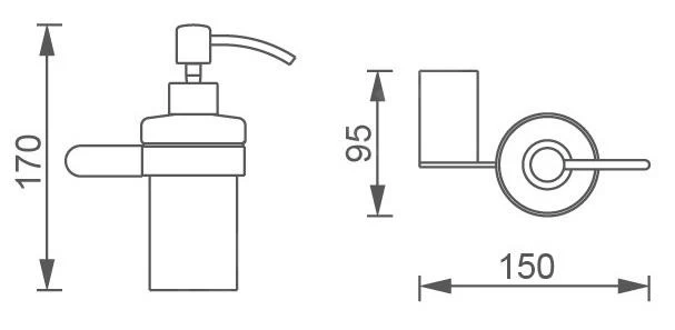Novaservis Titania Naty - Zeepdispenser Met Houder, Wit/chroom 66655,0 - Afbeelding 2