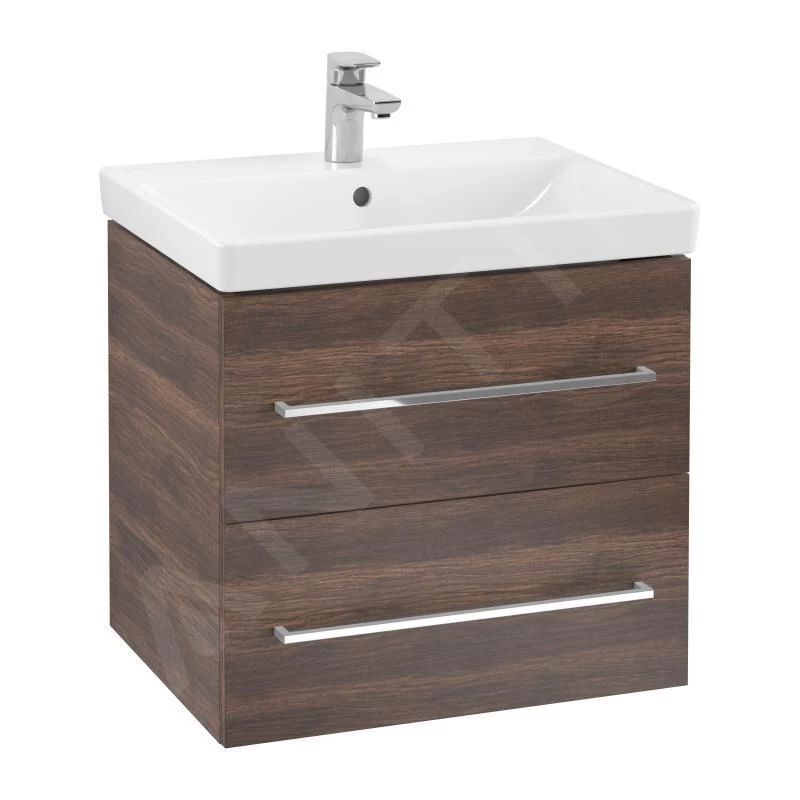 Villeroy & Boch Avento - Wastafelkast, 580x514x452 Mm, 2 Laden, Arizona Oak A88900VH